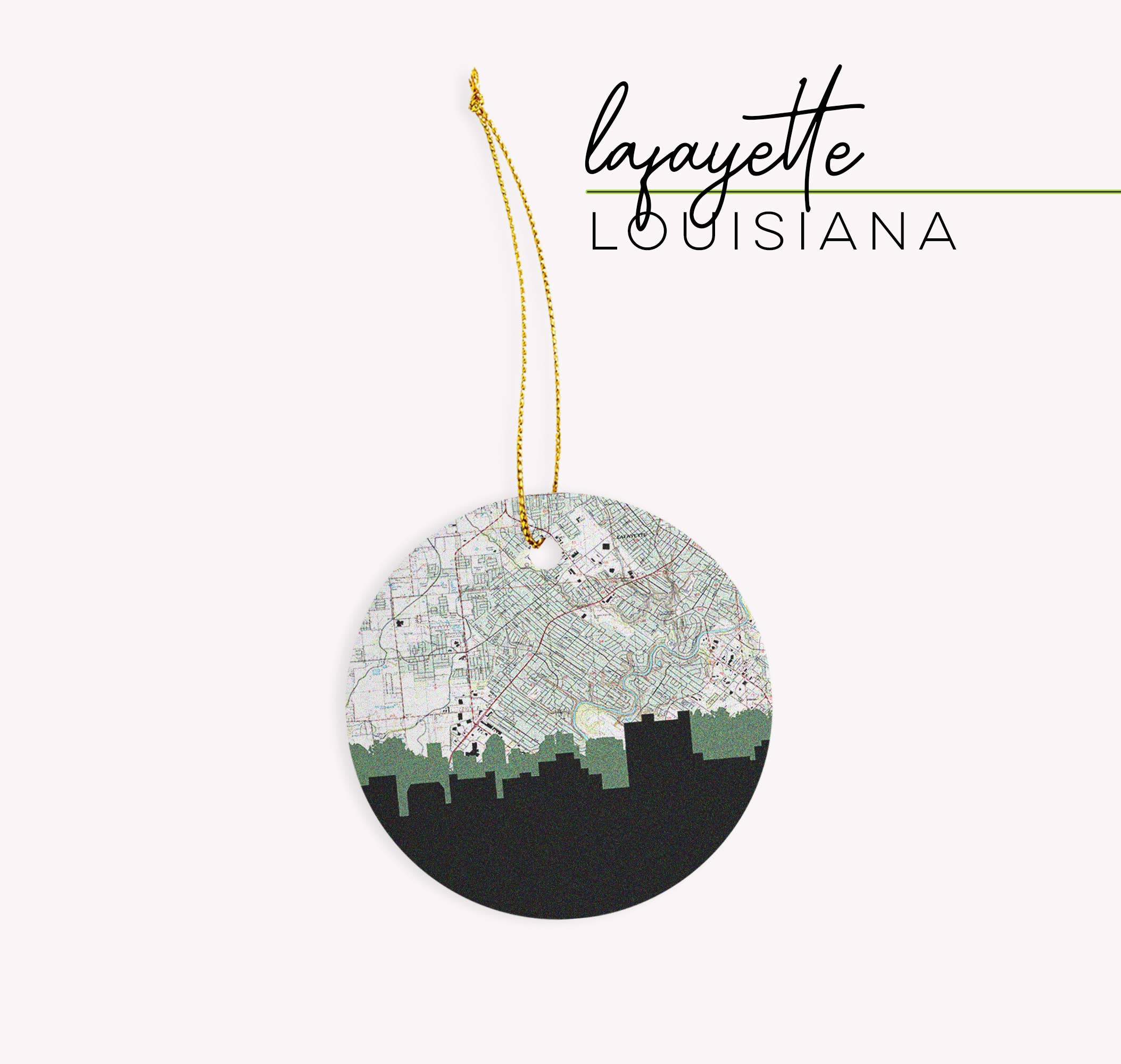Paperfinch Design - Wholesale Ornament - Louisiana city skyline ornament | choose your city3
