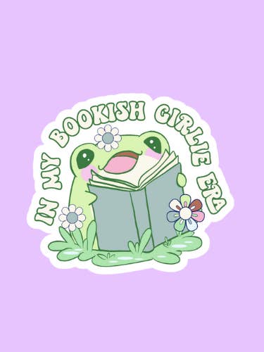 In My Bookish Girlie Era Bookish Sticker for wholesale by Shadows of Sunshine