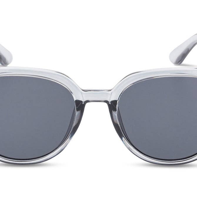 Lunettes de soleil carrées Katharine - Crystal gris pour la vente par Retropeepers Ltd