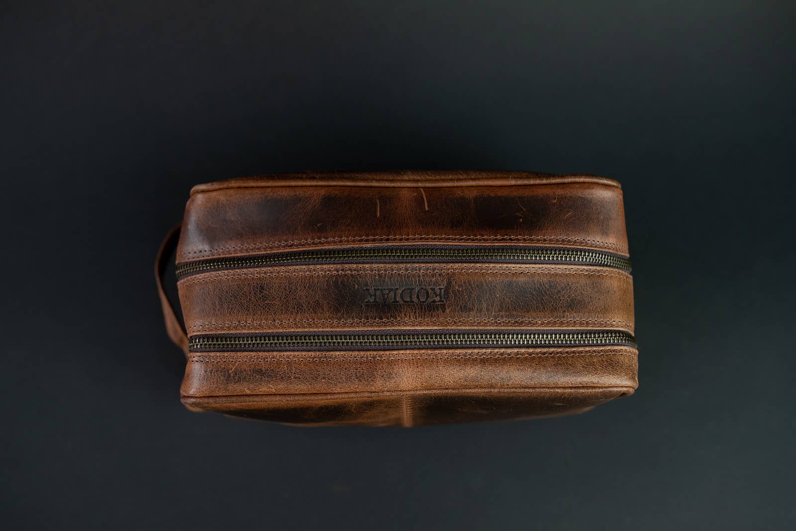 Kodiak Leather - Wholesale Toiletry Bag - Men's - Buffalo Leather Dopp1
