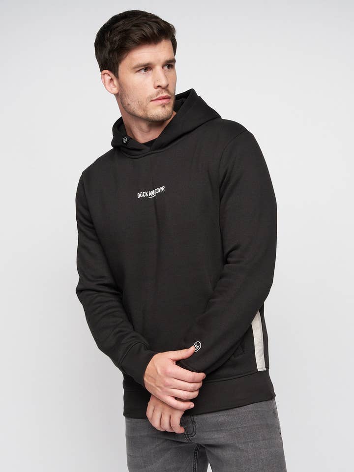 Gathport Hoodie Black for wholesale by Duck and Cover