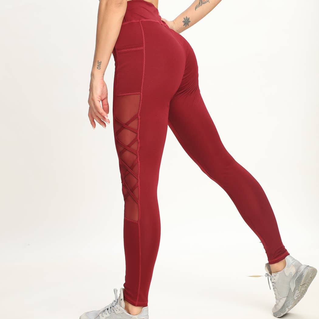 SSImport - Wholesale Athletic/Lounge Leggings - Women's - A1330 SPORTS YOGA POCKET LEGGINGS MIXED SIZES 12PCS/PACK15