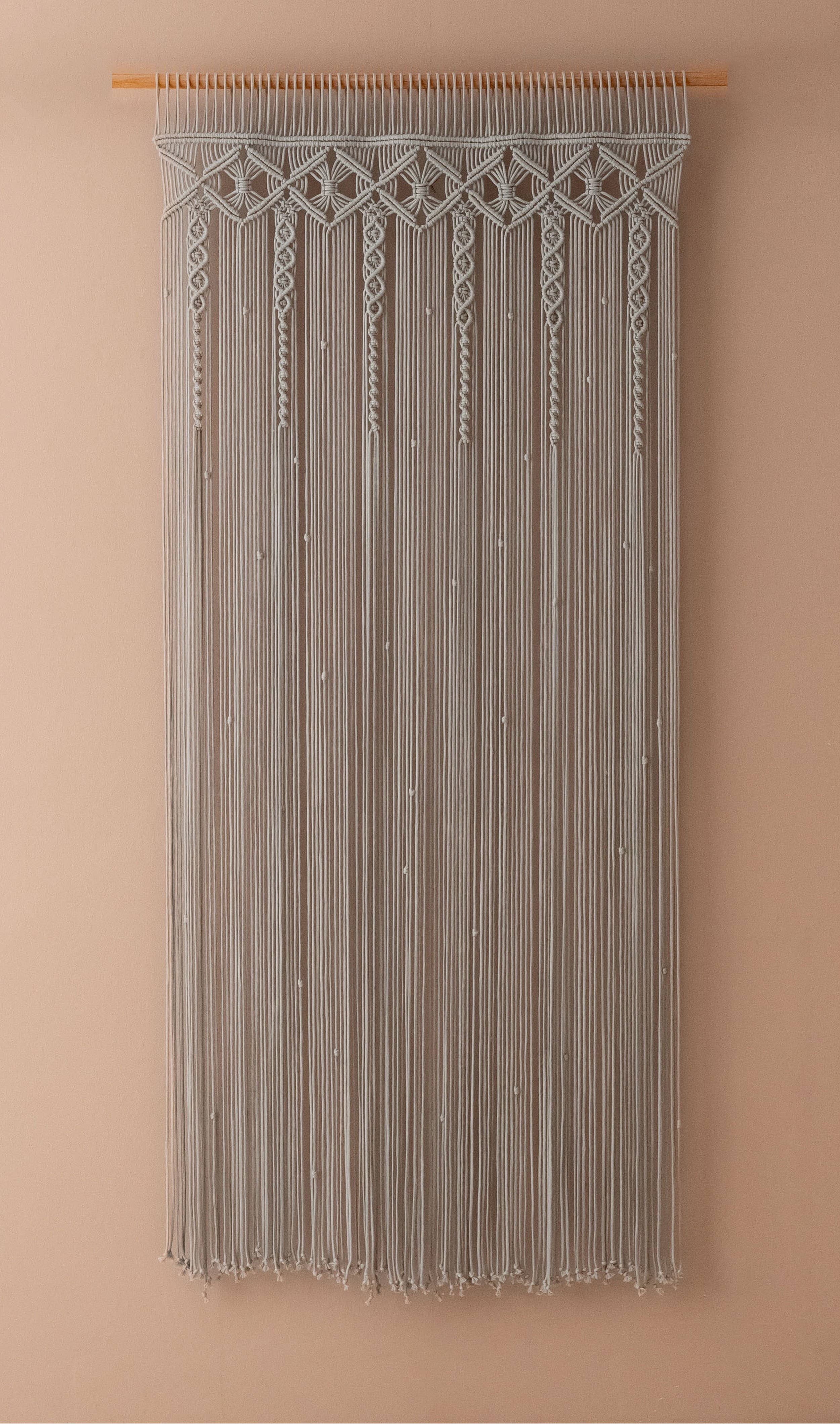 HeartCrafted - Vente Rideaux - Rideau macramé Boho pour porte et fenêtre C0611