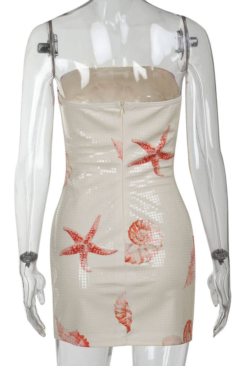 Mccolin – wholesale Dress – Women's – Strapless Starfish Print Dress12