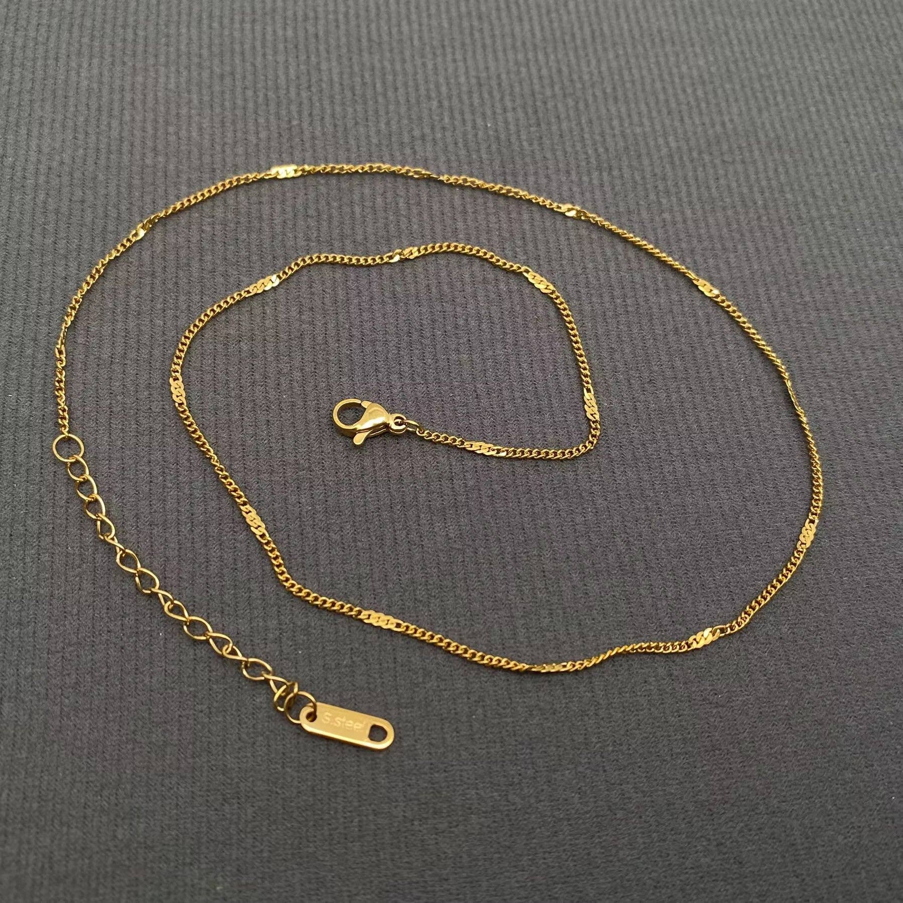 Mio Queena - Wholesale Extender Chain - DIY Accessories for Necklaces 18K Golden S.Steel Chain - FGS6