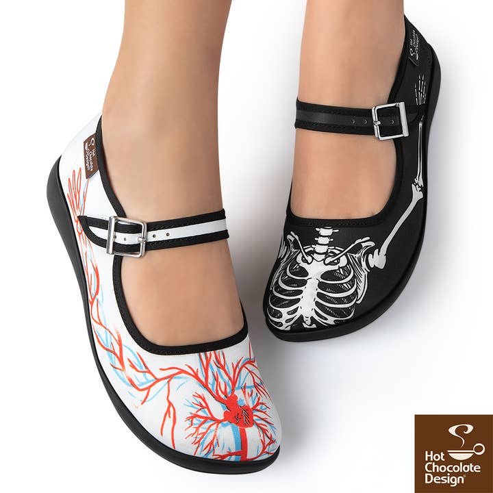 Chocolaticas® Blood & Bones - Scarpe basse Mary Jane da donna per la vendita all'ingrosso da parte di Eclectic Canada Inc.