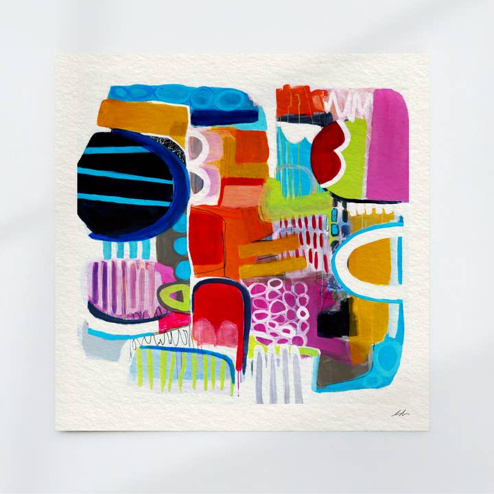 Whimsical Abstract Art Print - "Daydreams and Other Words" for wholesale by Michele Renee Atelier