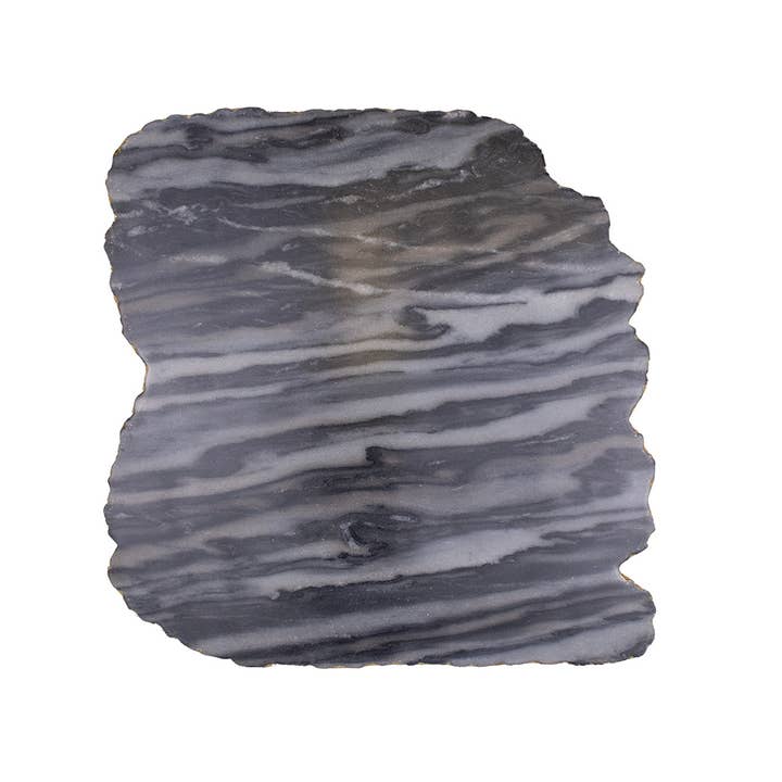 Square Metz Marble Serving Board Gray/Gold 15x15 for wholesale by The Royal Standard