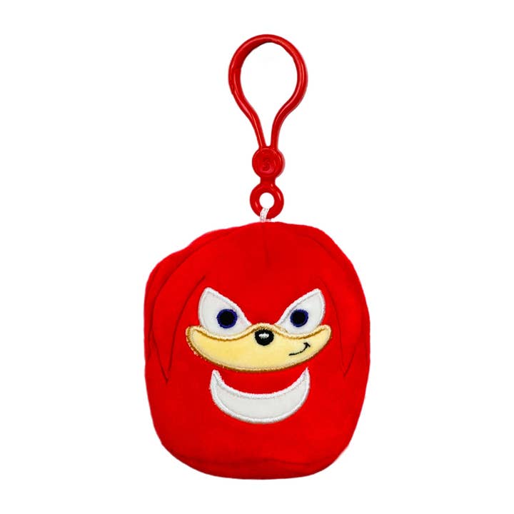 Squishmallow Sega 3.5" Plush Clip Sonic KNUCKLES for wholesale by Authentic Street Signs