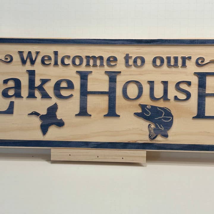 placa de casa de lago de madeira por atacado de Forest Glen Creations