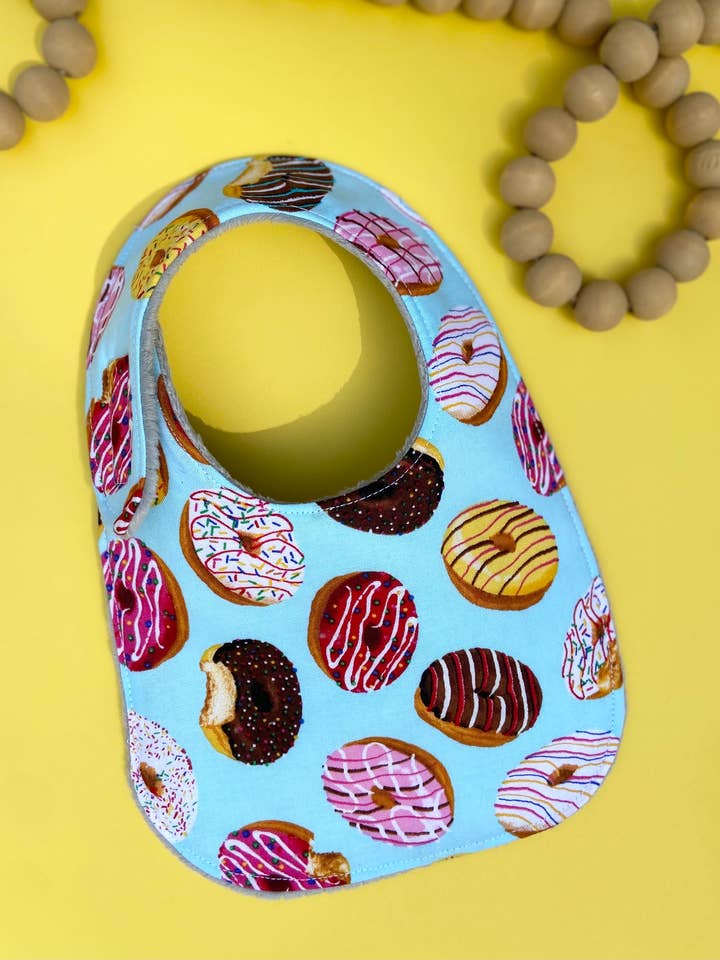 Doughnut Time bib for wholesale by Port & Starbird