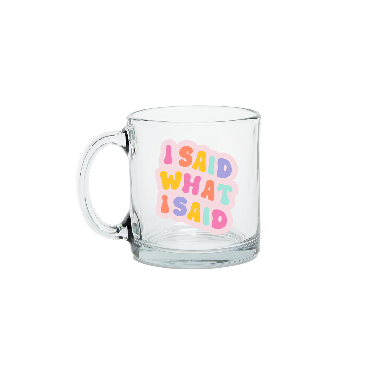 Talking Out of Turn - Wholesale Coffee Mug - New! Clear Glass Mugs (Topseller!)10