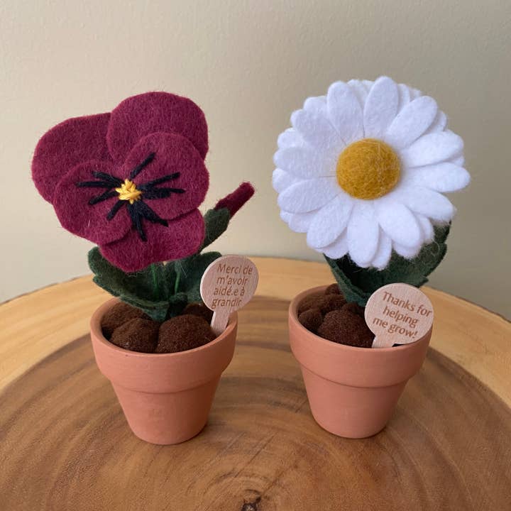 ForgetBKnot - Wholesale Artificial Flowers - “Thanks for Helping me Grow”
Handmade Felt Flowers