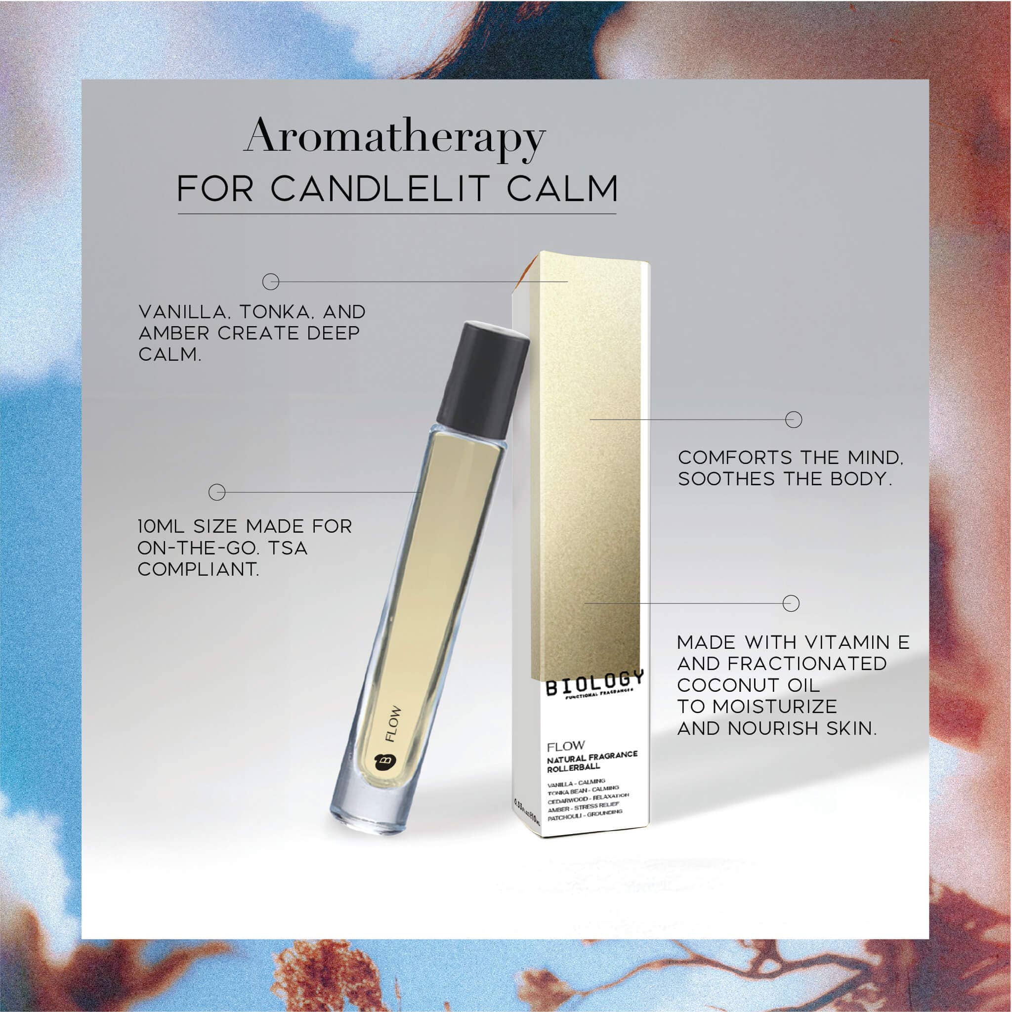 Biology Functional Fragrances - Vente Parfums à bille - FLOW – Ambre Vanille | Huile de Parfum Naturelle à Bille2