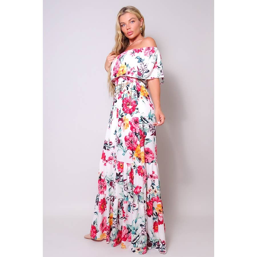 CEFIAN FASHION - Wholesale Dress - Women's - LOVE ME A LULU TIERED RUFFLE MAXI DRESS9