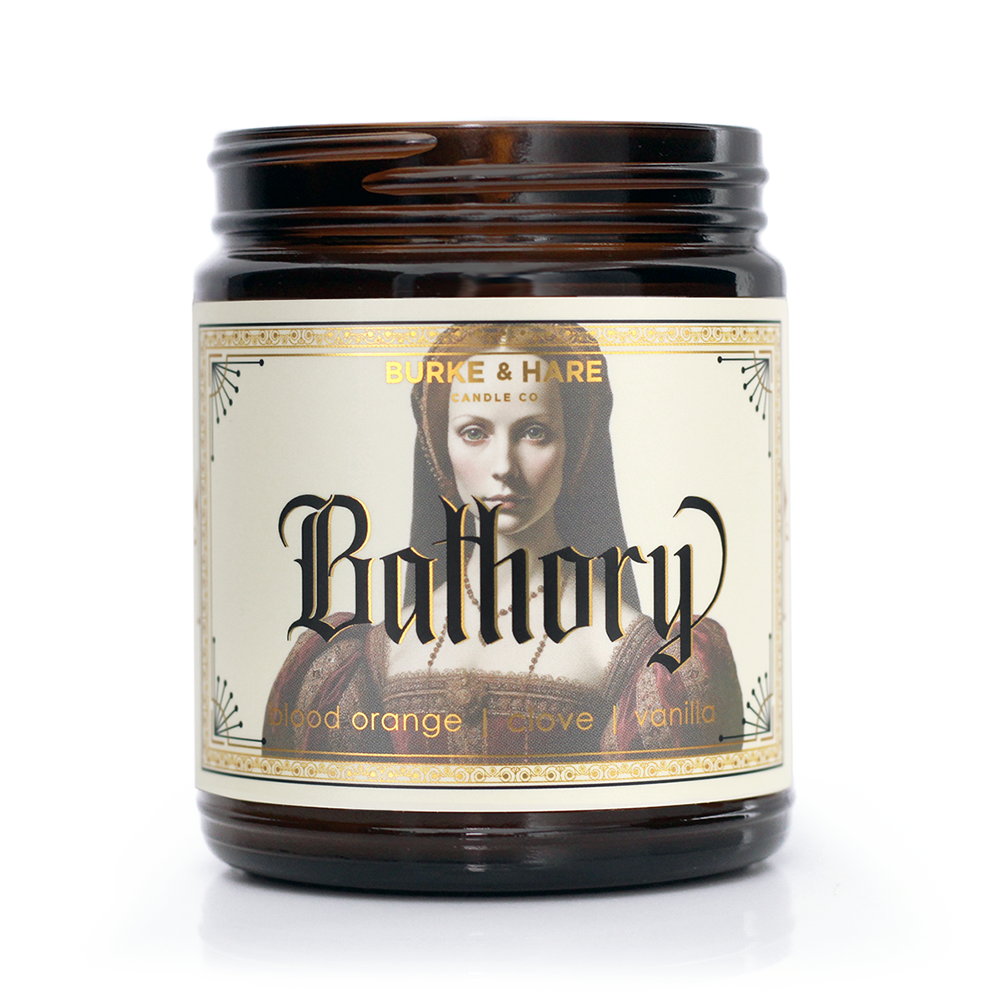 Burke & Hare Co - Wholesale Jar/Filled Candle - Gothic Candle - Bathory Vampire - Blood Orange - Spice1