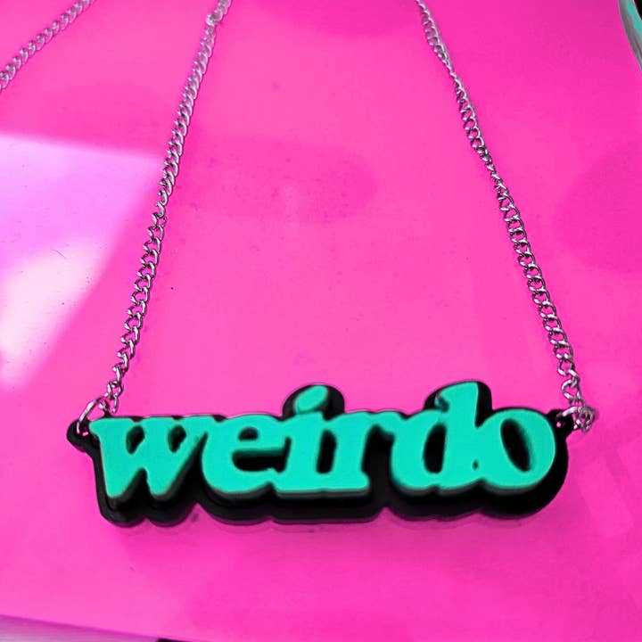 ACRYLIC WORD NECKLACE for wholesale by TEAM JEMINI DESIGNS