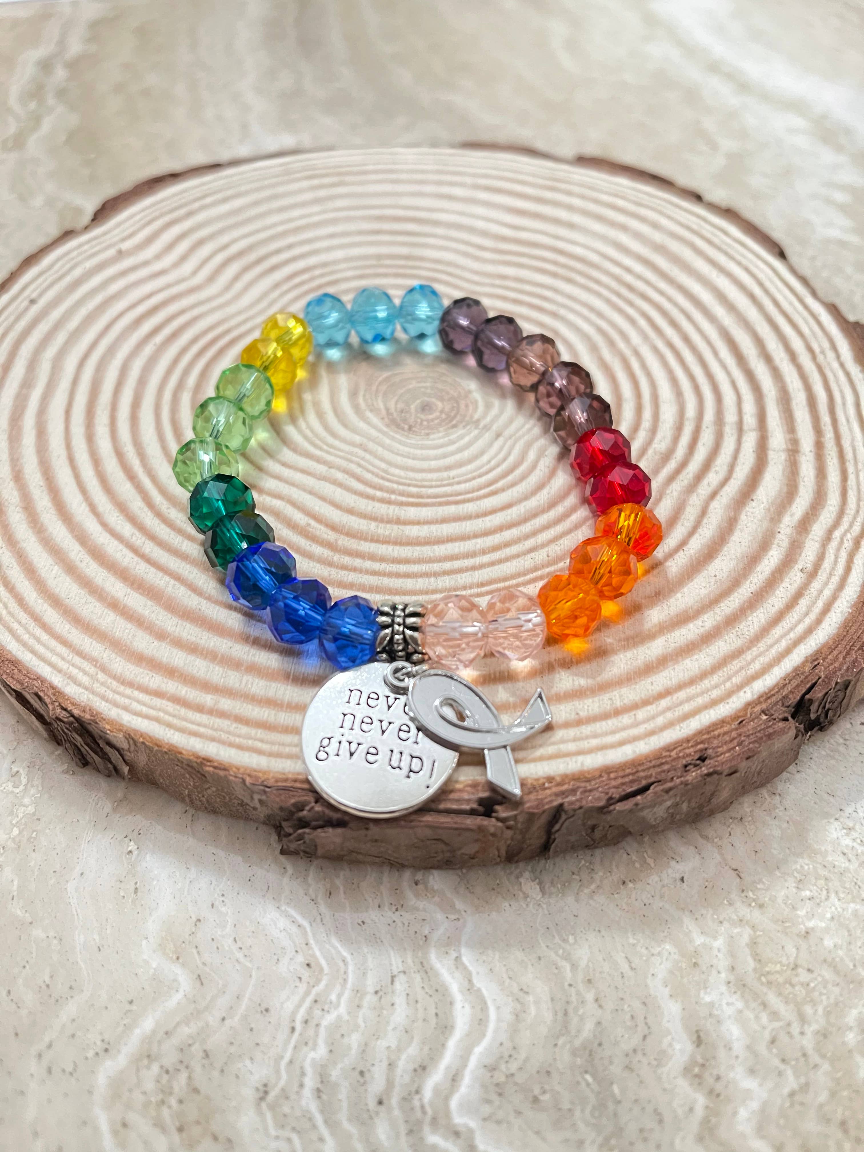 Fiona Accessories – wholesale Charm/dangle bracelet – Multicolor Cancer Awareness Bracelet For Women Survivors3