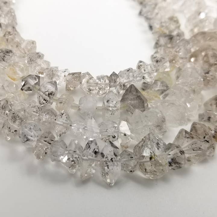 Beads Creation - Wholesale Beads - Herkimer Diamond Double Terminated Quartz Beads PRP4831