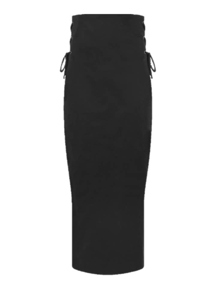 Black High Waisted Pencil Skirt for wholesale by ANULA