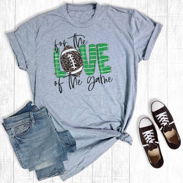 For The Love Of of The Game Leopard Football Light Grey for wholesale by Rebel Rose