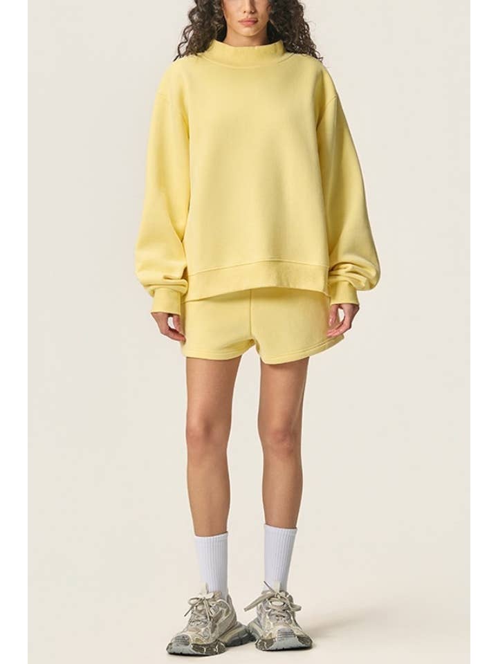 Rosa Clothing - Wholesale Sweatshirt - Women's - Everyone’s favorite oversized fleece mock neck sweatshirt25