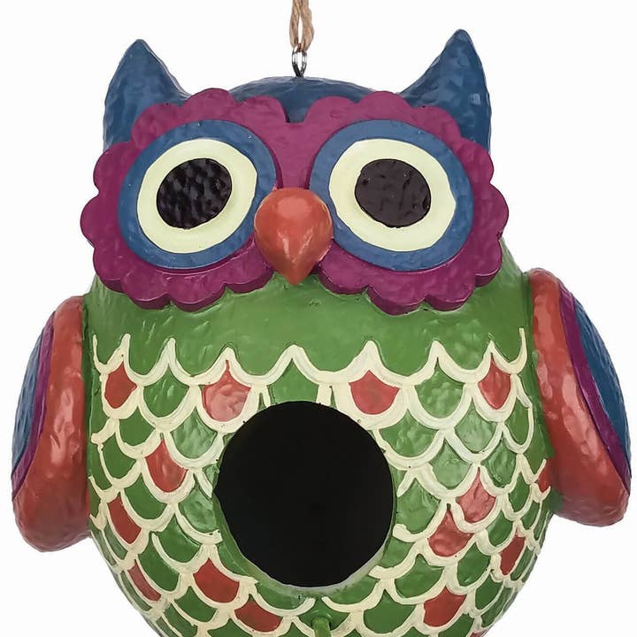 Nichoir en forme de hibou pour la vente par Spoontiques, Inc
