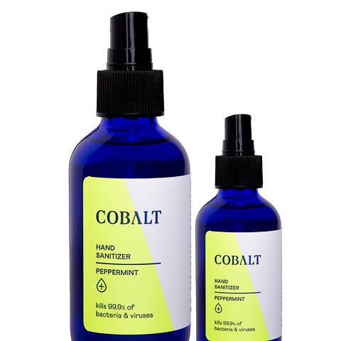 Cobalt - Wholesale Hand Sanitizer - Peppermint Hand Sanitizer 100ml glass