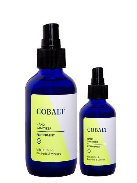 Peppermint Hand Sanitizer 100ml glass for wholesale by Cobalt