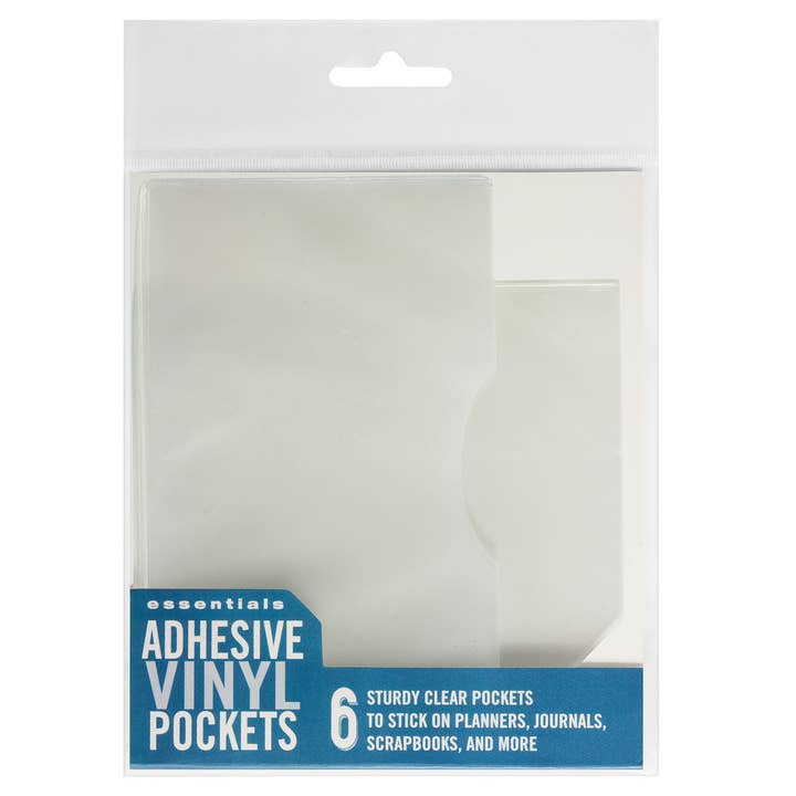 Peter Pauper Press - Wholesale Sticker - Adhesive Vinyl Pockets for Journals and Planners