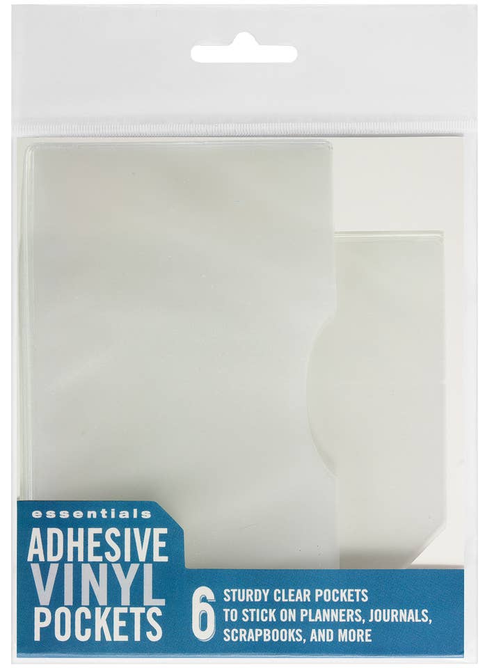 Adhesive Vinyl Pockets for Journals and Planners for wholesale by Peter Pauper Press