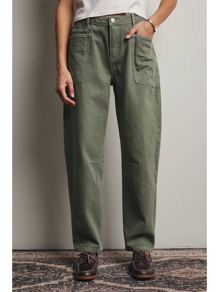 Forte - Wholesale Jeans - Women's - High Rise Barrel Utility Jeans FP0004 1