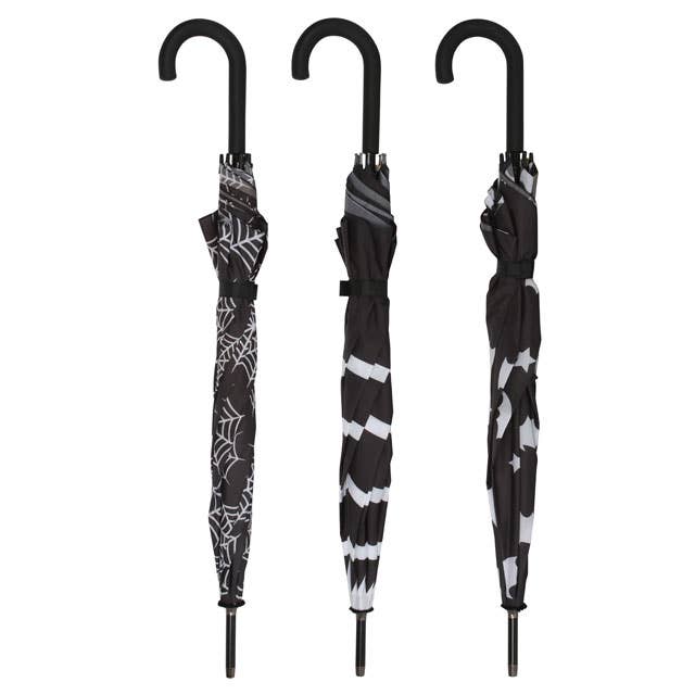 Something Different Wholesale - Vendita all'ingrosso Ombrello - Unisex - Set da 12 ombrelli gotici con pipistrelli e ragnatele in espositore3