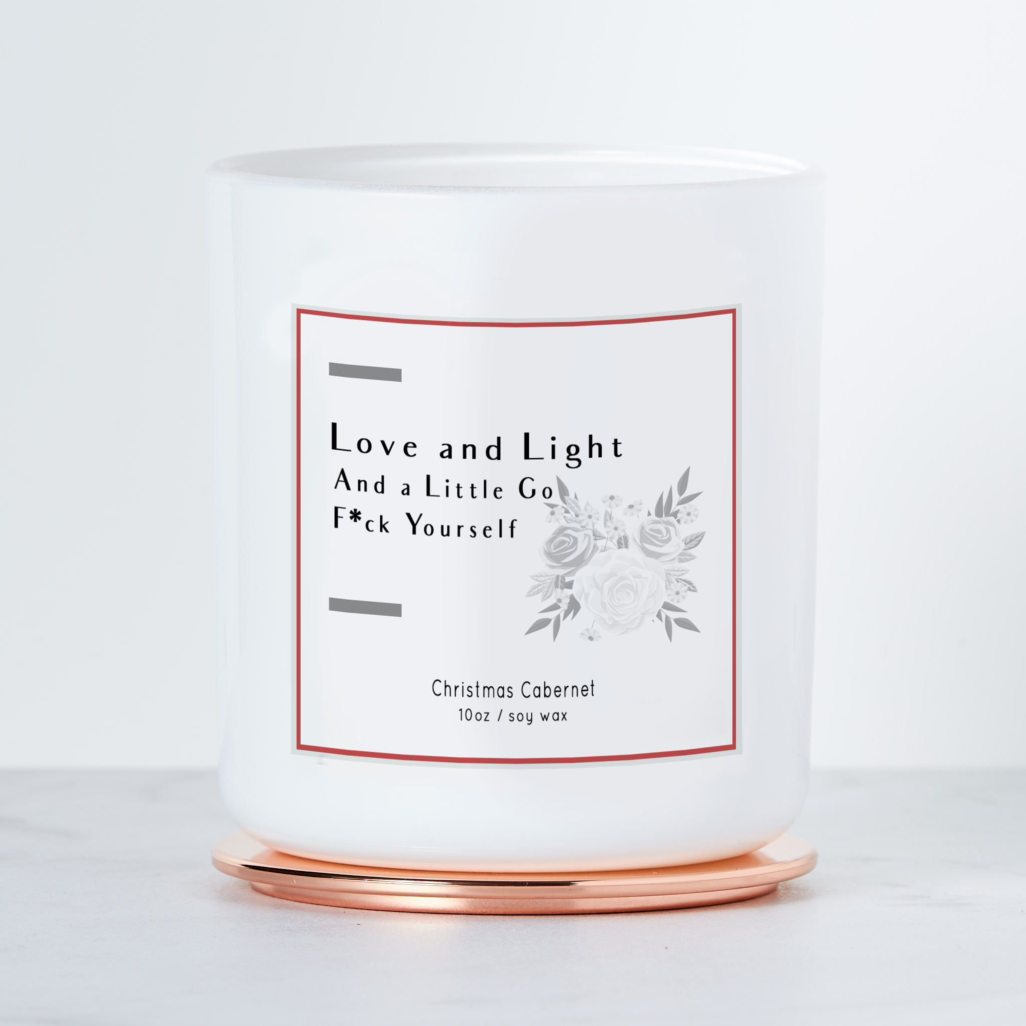 Calm Down Caren – Engroshandel Glaslys – Kærlighed Lys & Lidt Go F*CK Yourself - Holiday Soy Candle1