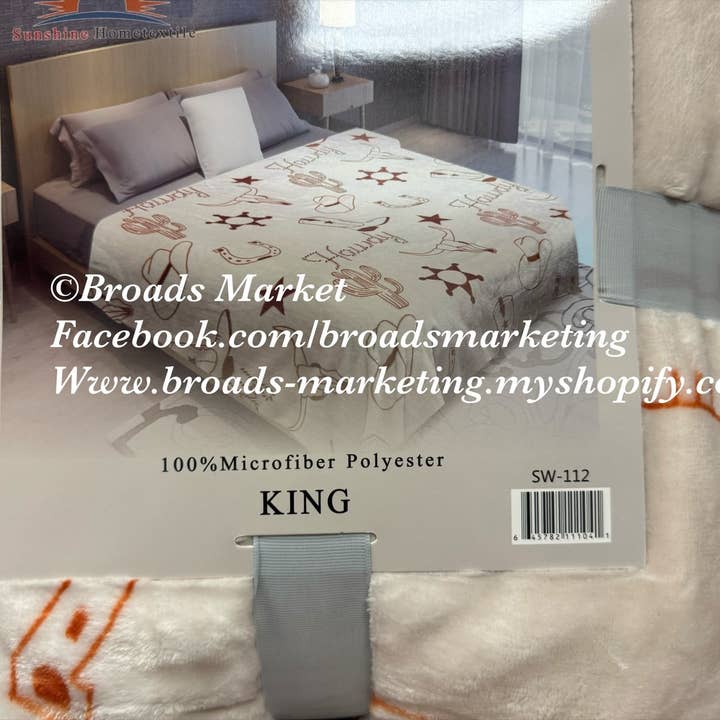 Broads Market - Wholesale Throw Blanket - Howdy Super Plush Blanket