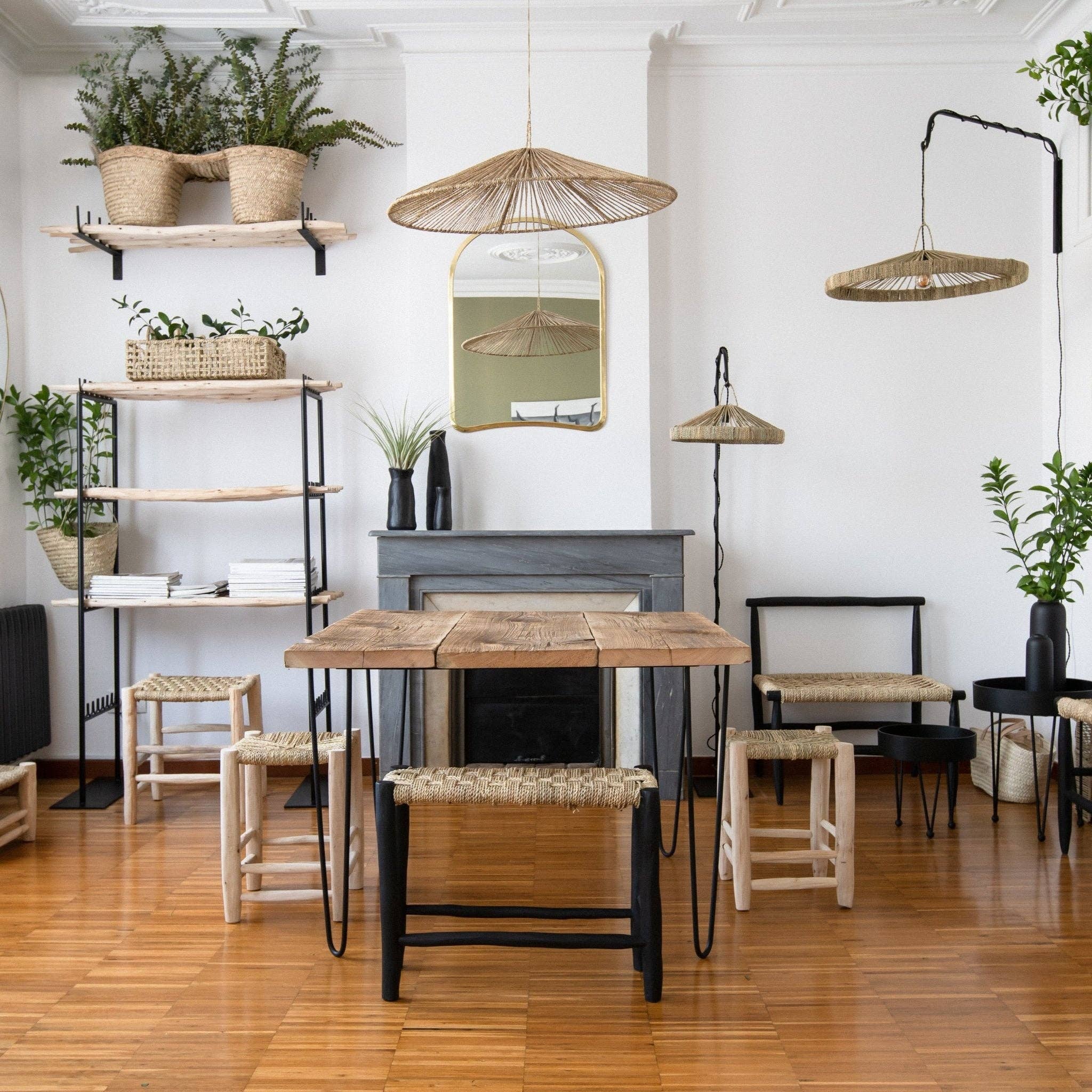 COSYDAR-DECO – wholesale Lampshade – Forged Steel Lamp Base 30cm - Rounded Artisanal Design TEKU5