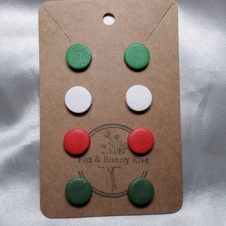 Clous ronds texturés en pâte polymère - Grands pour la vente par Fox and Bunny Rise