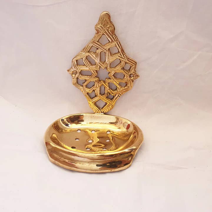High crafty - Wholesale Bath Soap Dish - Elegant Brass Soap Dish & Towel Holder Set — Hand-Carved Mor4