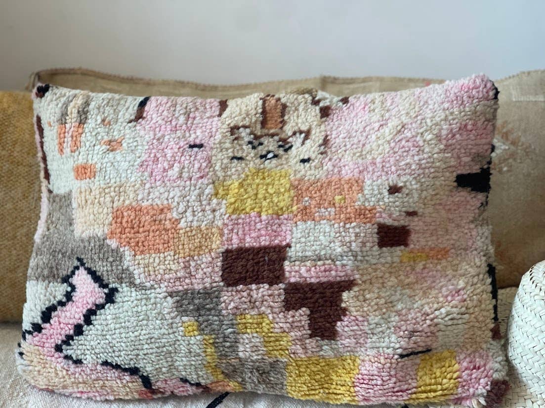 NOMAD BY LIV - Wholesale Throw Pillow Cover - Handmade Boujad Cushion cover soft color – 60 x 40 cm, wool12