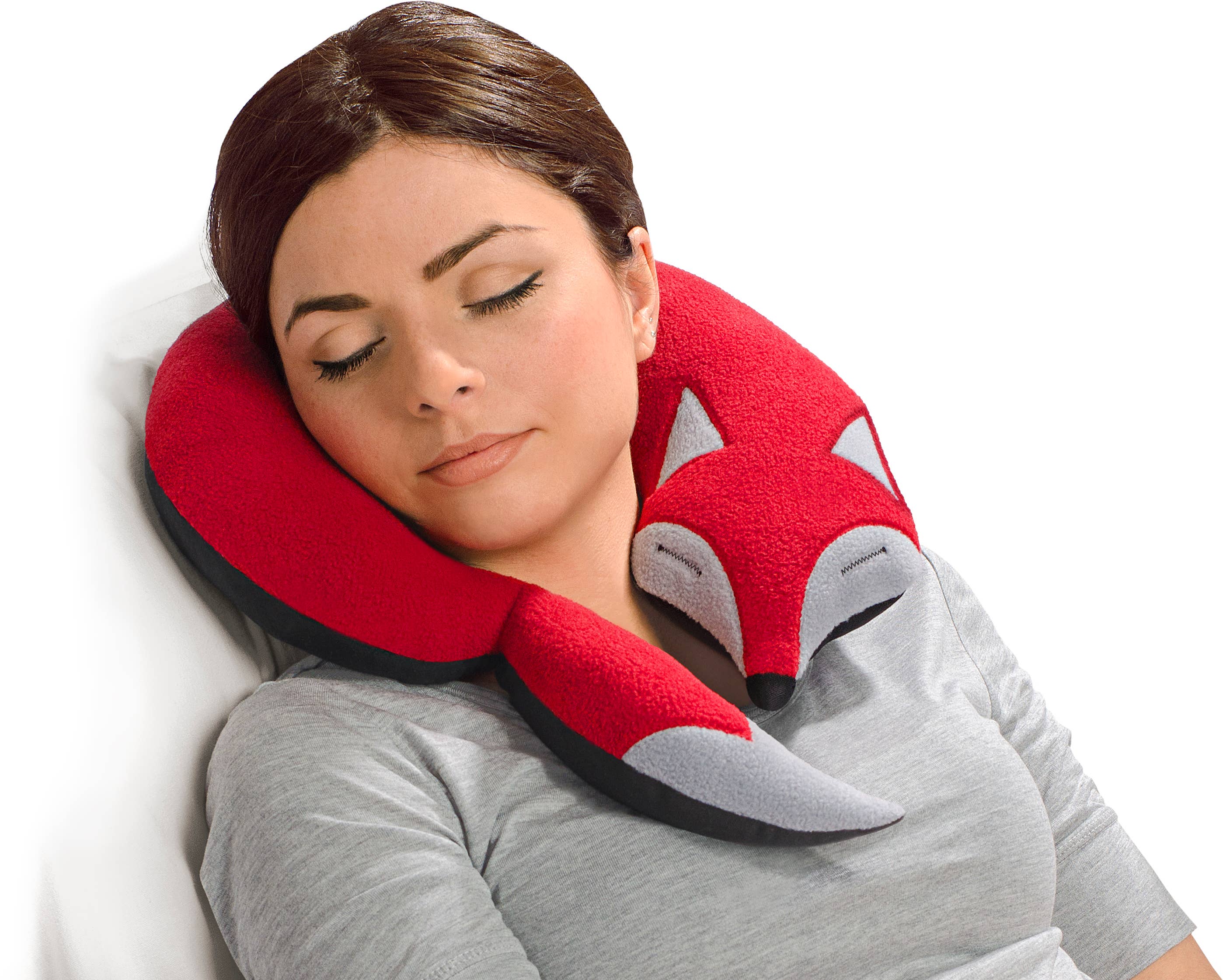 Leschi – wholesale Resekudde – Leschi rese-nackkudde i form av en räv3