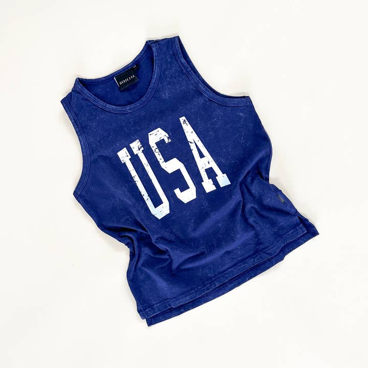 Merce and Company - Wholesale Tank Top - Kids - USA Varsity Child Tank8