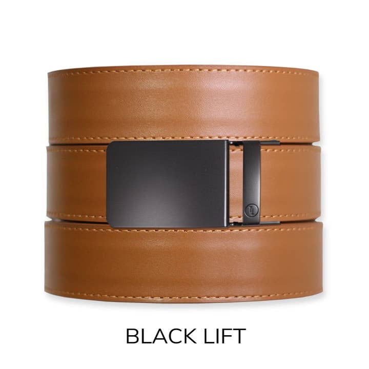 Tough Apparel - Wholesale Belt - Men's - British Tan Top Grain Leather Ratchet Belt & Buckle Set4