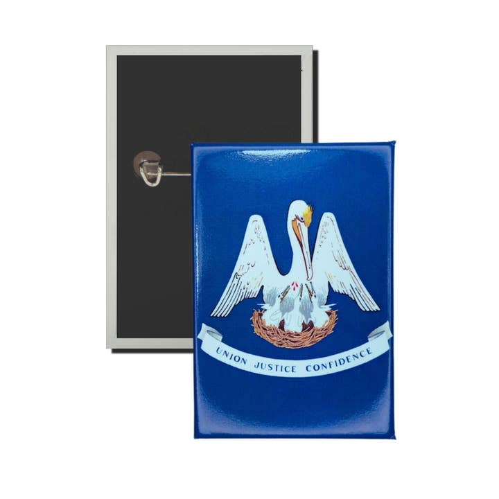 Bouton Vertical - Drapeau de l'État de Louisiane - États-Unis pour la vente par Worldwide Souvenirs