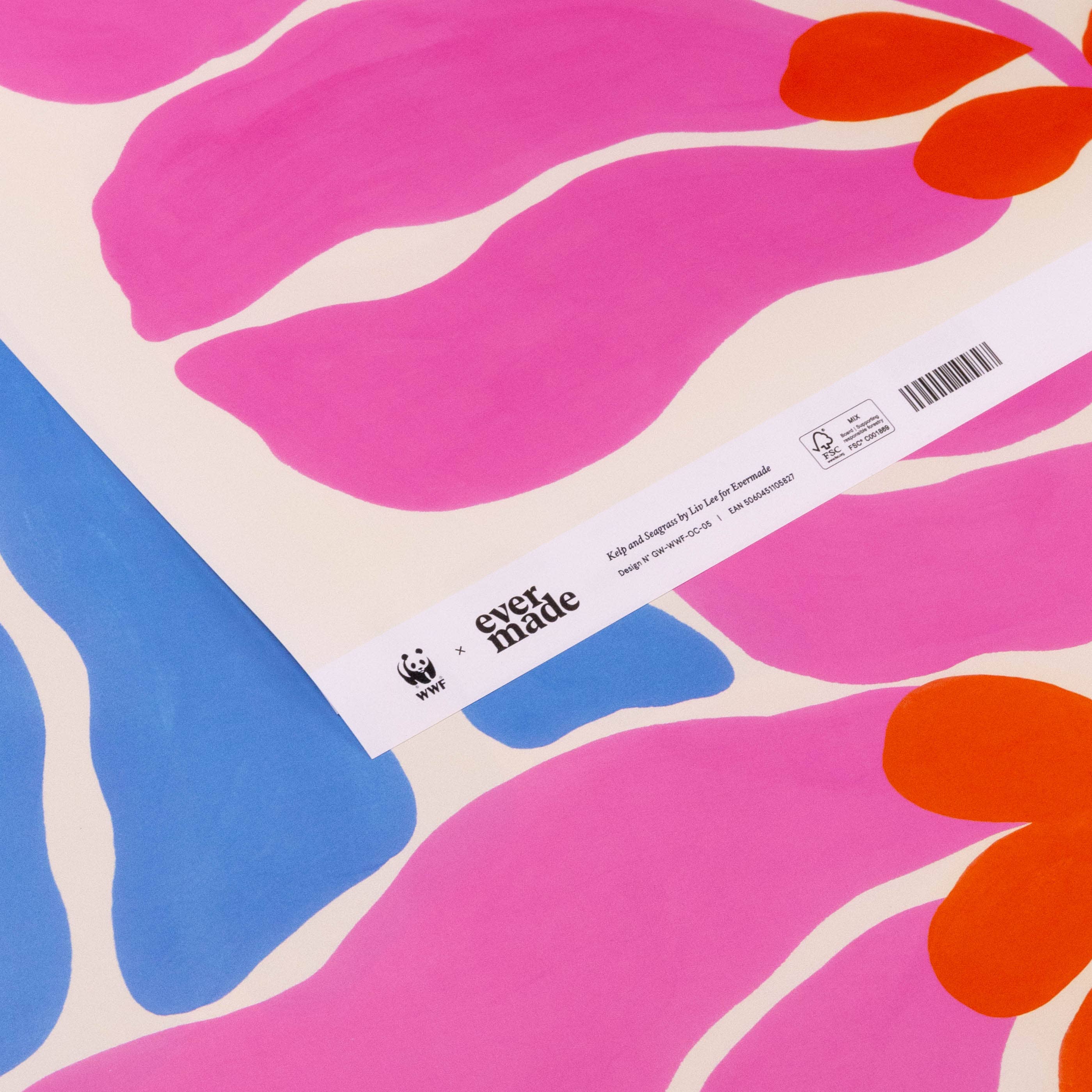 Evermade - Wholesale Flat Wrap - Kelp and Seagrass Gift Wrap by Liv Lee x WWF7