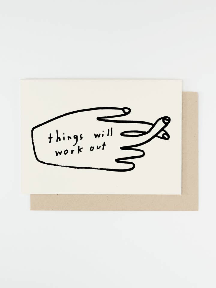 Things Will Work Out Card - Taskepakke med 6 kort for engroshandel hos People I've Loved