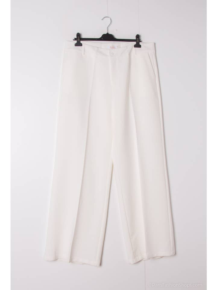 Afinity - Wholesale Suit Pants - Women's - Plus size palazzo tailored trousers A3306GT2