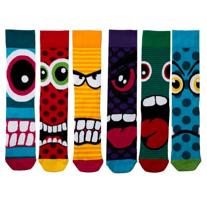 Sock Academy – wholesale Socks – Unisex – THE STRESS HEADS | 6 Odd Socks Gift Box - United Oddsocks7