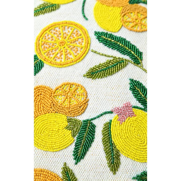 America & Beyond - Wholesale Tote Bag - Women's - Make Lemonade Tote with Wicker Handle