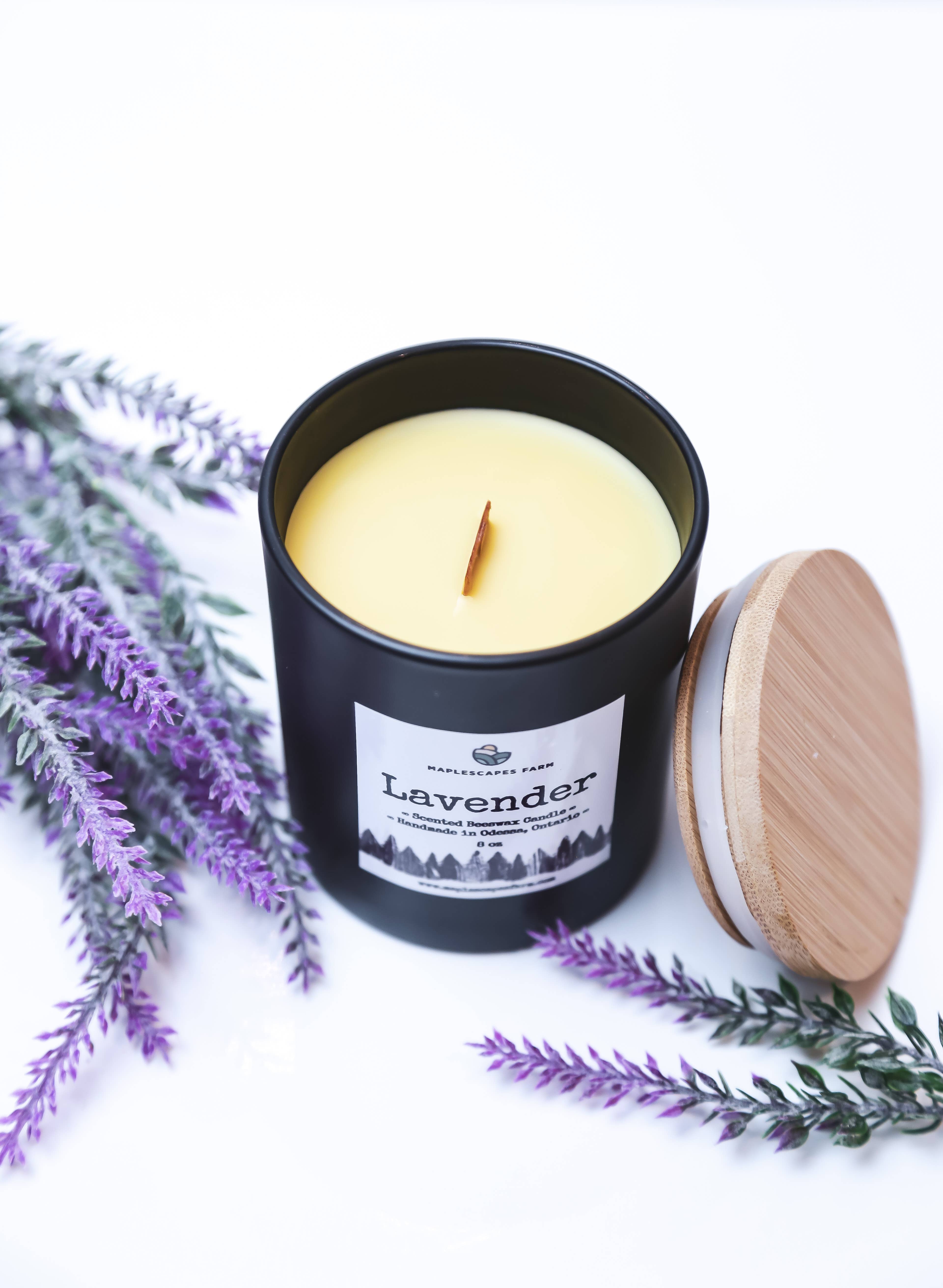 Maplescapes Farm - Vendita all'ingrosso Candela in vasetto - Candela in cera d'api - Lavanda2