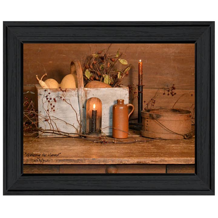 "Gathering the Harvest" by Billy Jacobs Print, Black Frame for wholesale by Trendy Decor 4U